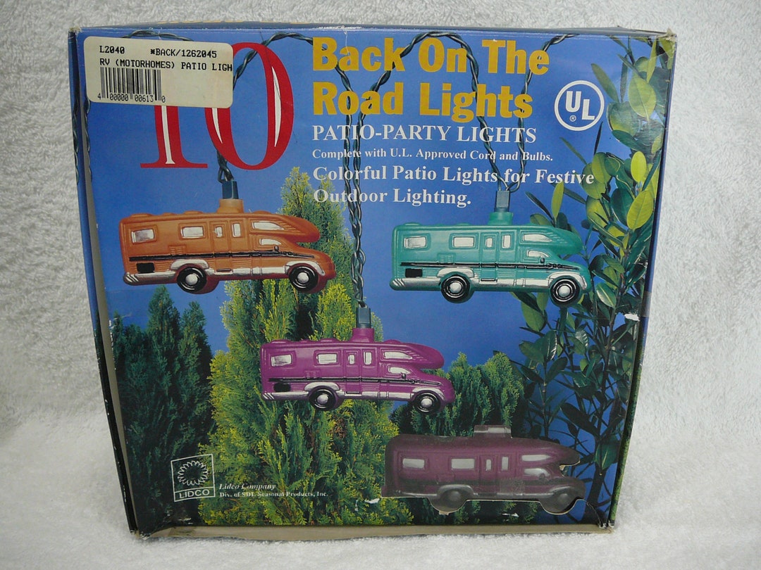 Vintage Blow Mold RV, Camper, String Lights 14 Feet, 10 Lights by Lidco