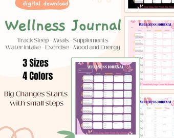 Weekly Wellness Tracker: Printable Self-Care Journal (PDF)