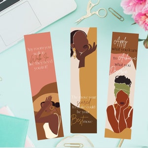 Set of 3 Printable Bookmarks| African American Woman| Black girl reads| Reader Gifts| Black Women Gifts| Black History Month Bookmark