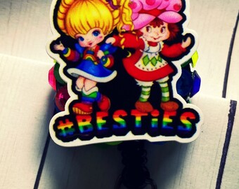 Rainbow Brite Inspired Retractable Reel ID Badge Holder Lanyard Hook 80s Cartoon Rainbow Brite Inspired Retractable Reel ID Badge Holder Lanyard Hook 80s Cartoon