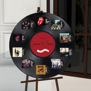 Wedding music themed circular table plan (Printed item)