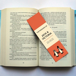 Penguin Book Bespoke Wedding Bookmarks