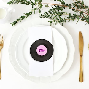 Nome del disco in vinile/set di posate o sottobicchieri