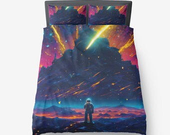 Astro Nuts v2 Microfiber Duvet Cover Set