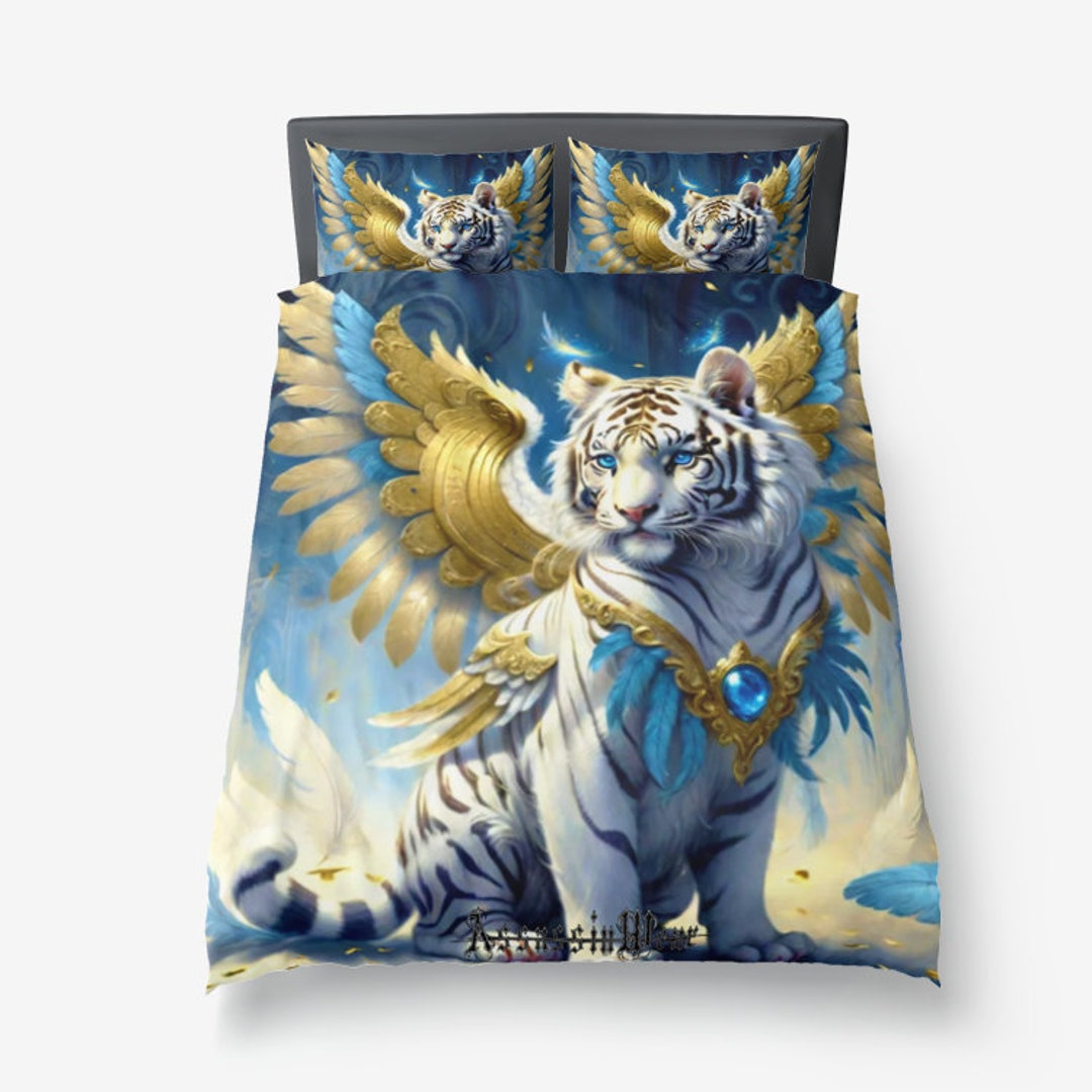 Tiger Angel Microfiber Duvet Cover Set - Etsy