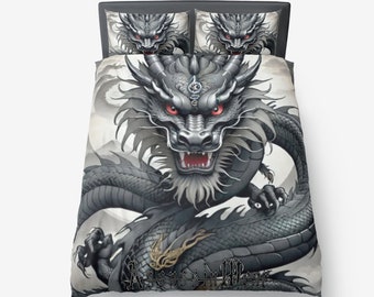 Japanese Dragon 348 Microfiber Duvet Cover