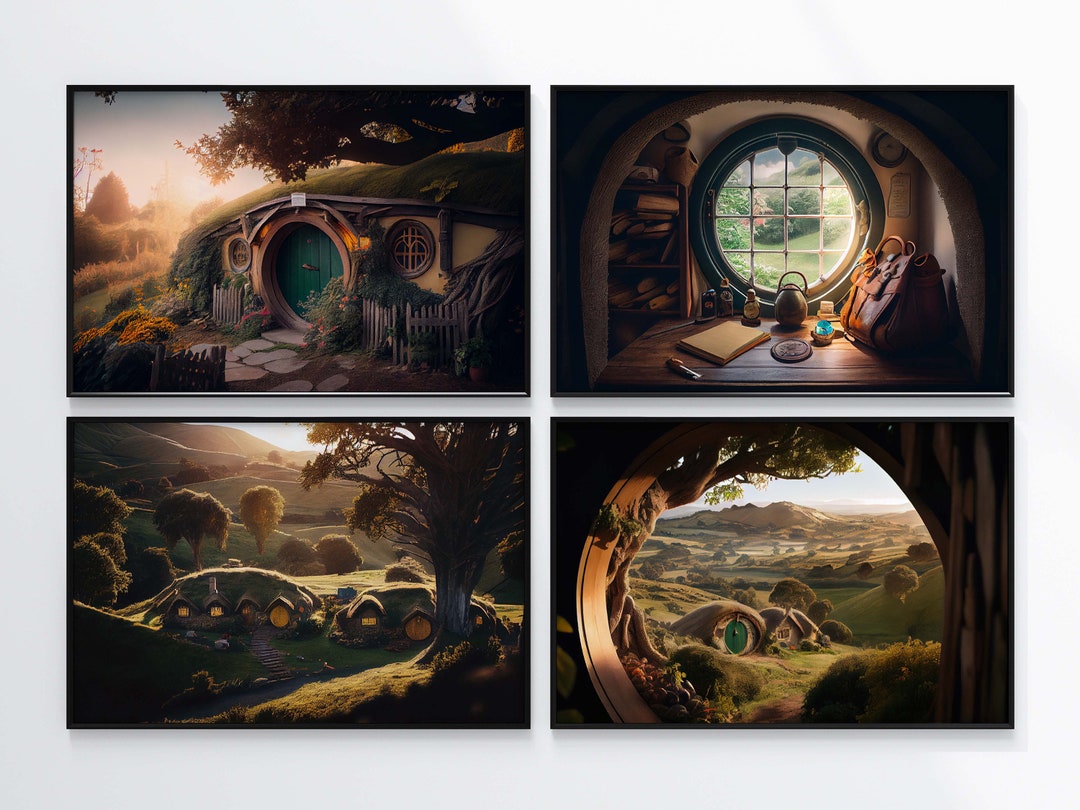 Bag End Inspired Posters, Original Wall Art Print, LOTR, Hobbits