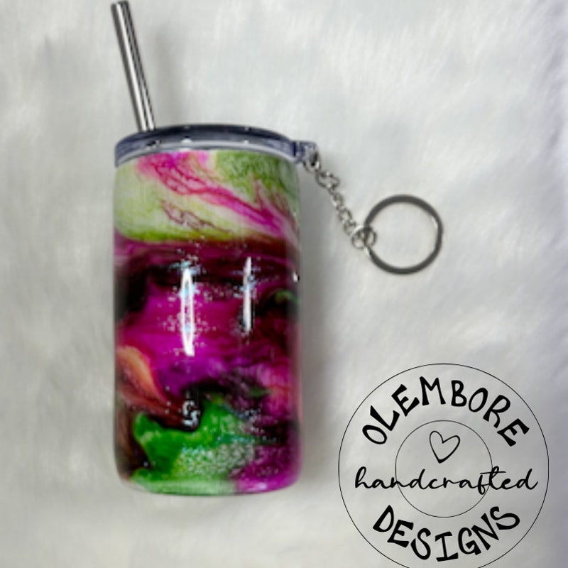 Alcohol Ink Keychain - Etsy