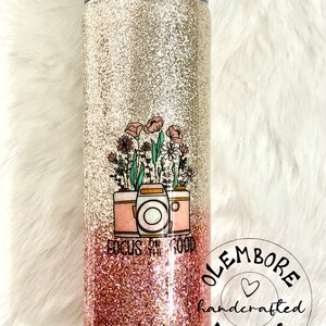 Focus On The Good Ombré Glitter Tumbler