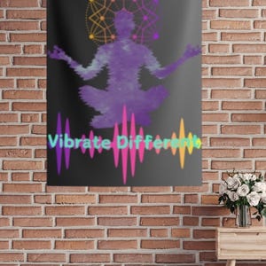 Verschiedene Farben Yoga Wandbehang, Meditation Dekoration, spirituelle Vibe, Zen Kunst, Namaste Geschenk, New Age Wandbehang, Wellness Dekoration, Selbst