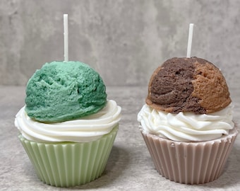 Ice Cream Candle |Cupcake Candle| Real Dessert Candle| Birthday Gift Candle| Handmade Candle| Cute Candle| Housewarming