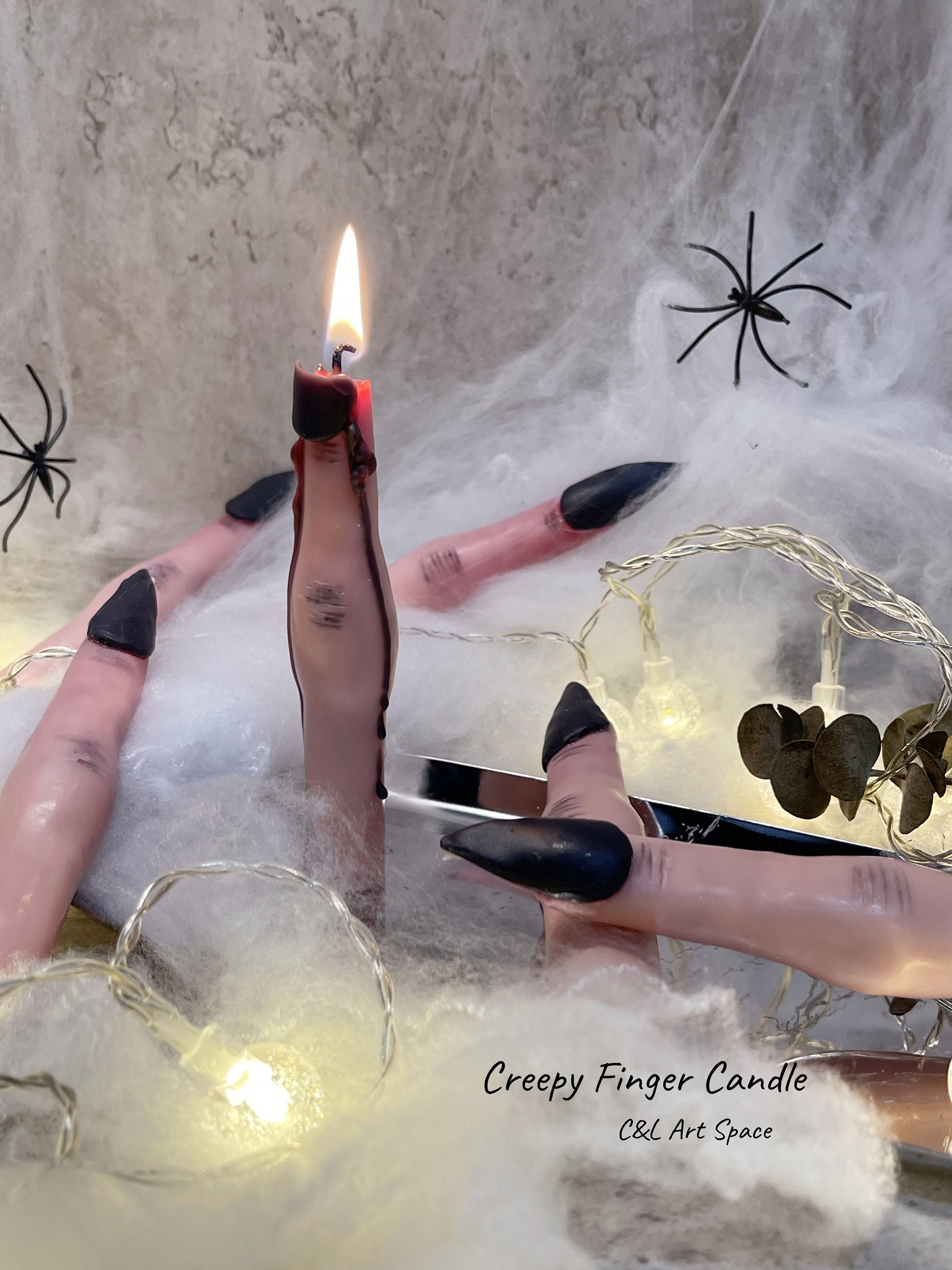 Finger Candle Bleeding Candle Halloween Candle Witch Finger - Etsy