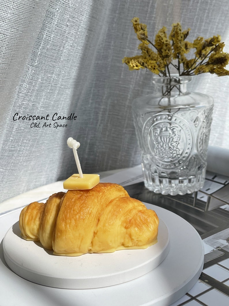 Croissant Candle realistic Food Candle bakery Scent Candle birthday