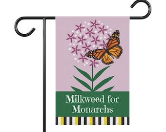 Kroontjeskruid voor vorsten (paars) tuinbanner 12" x 18" cadeau voor tuinman, tuinbord, planten voor bestuivers, leefgebied monarchvlinder