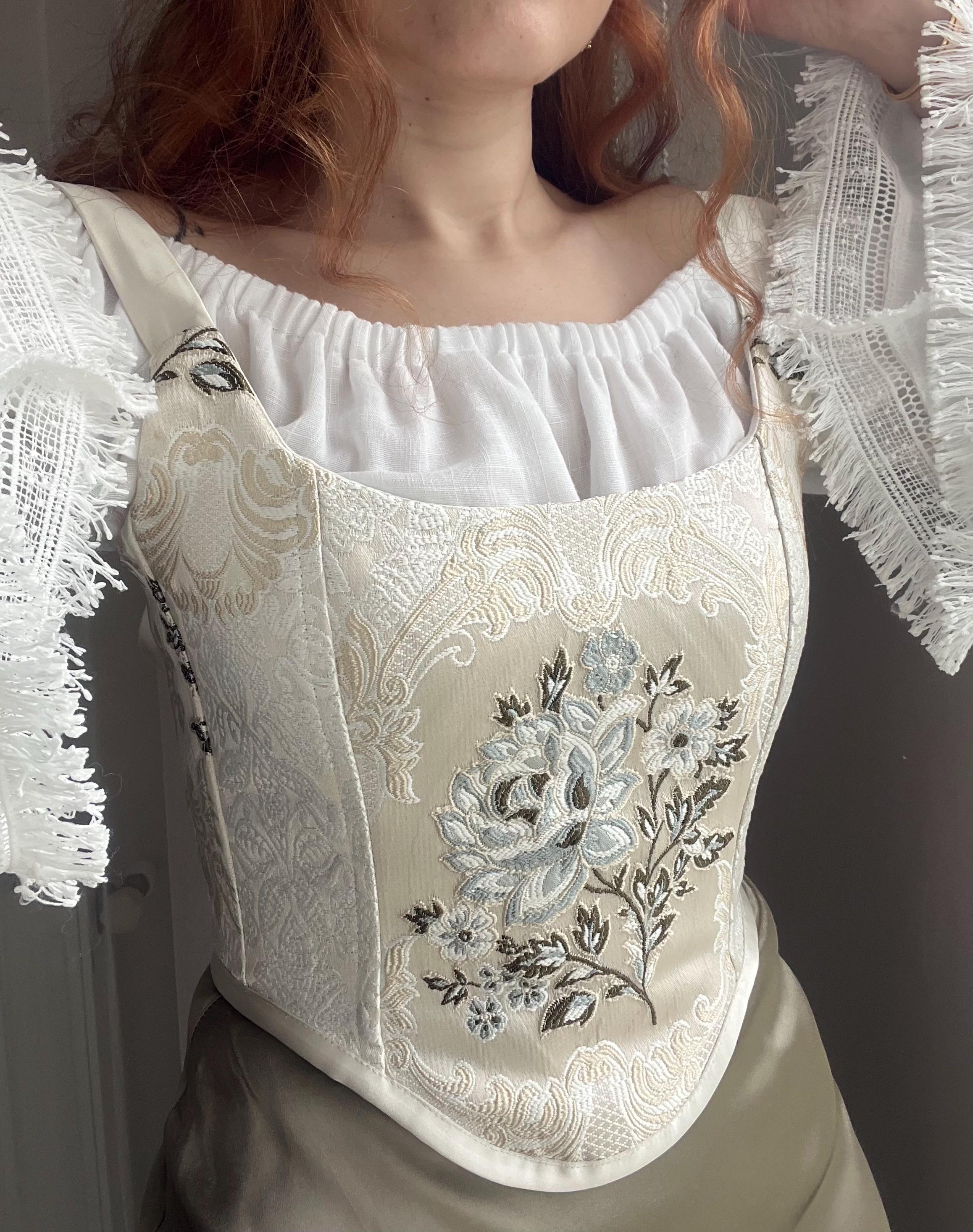 Floral Victorian Corset Painting Bustier
