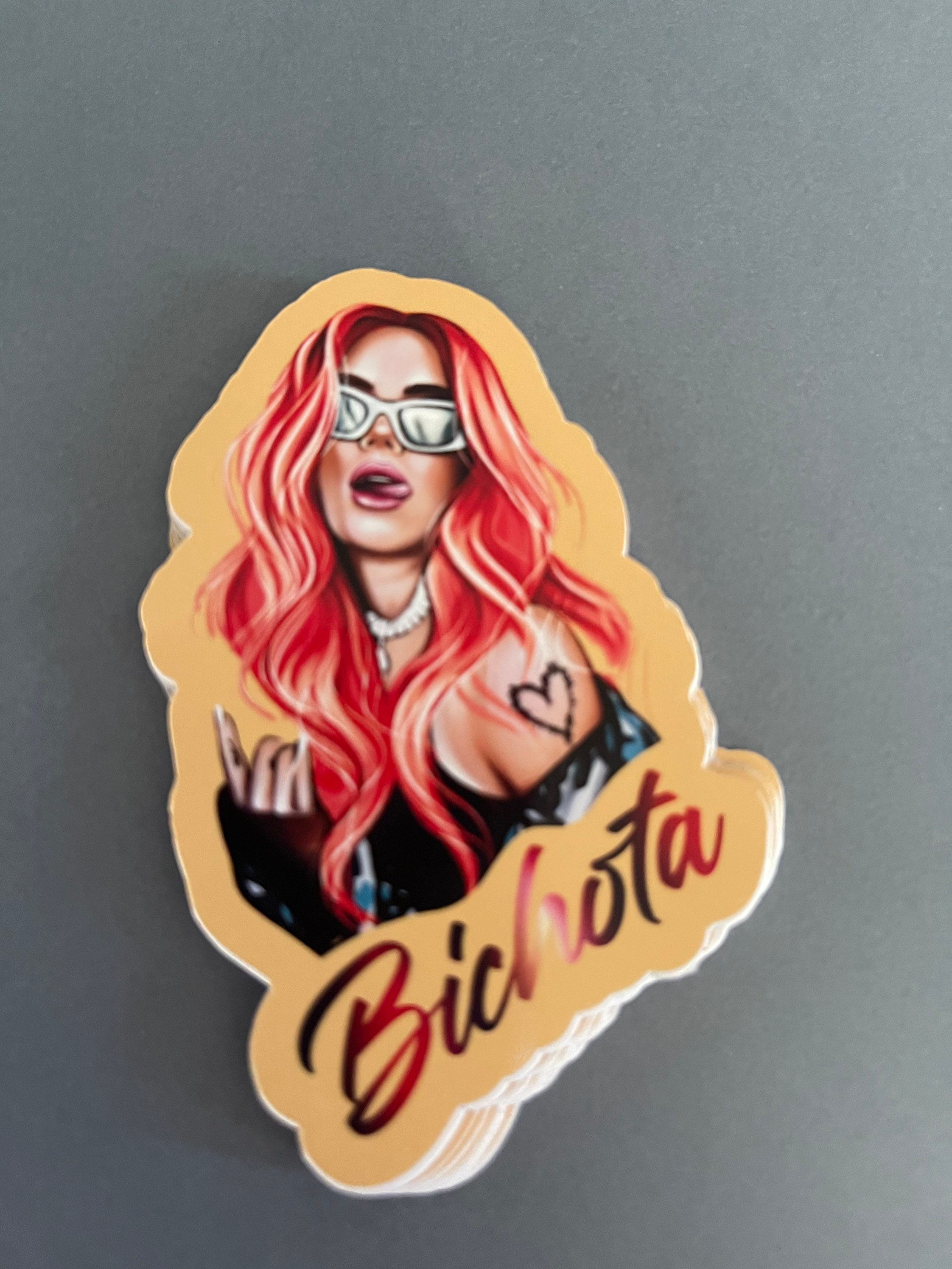 Karol G Stickers Karol G Karol G Red Hair Bichota Etsy Sweden