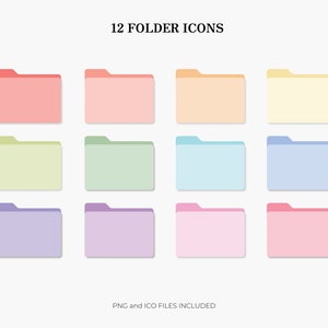 Colorful Desktop Folder File Covers for MacBook & Windows, Mac Desktop ...