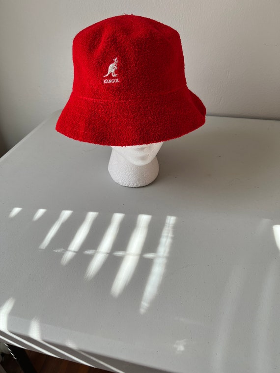 Red Kangol Bermuda Latihch Hat Size 