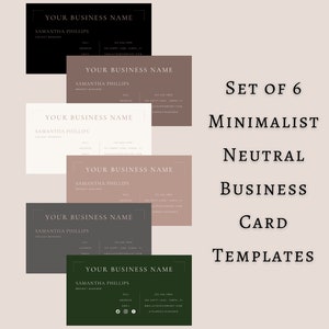 Modern, Simple, Classic Business Card Template I Business Card Bundle I Neutral Business Cards I Professional