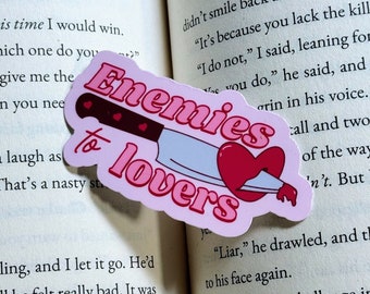 Enemies To Lovers Sticker, Kindle Stickers, Bookish Stickers, Kindle Girlie, Book Lover, Romance Reader, Trope Stickers, Book Tropes