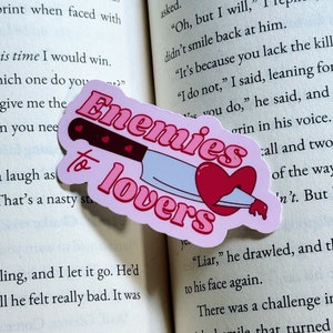 Enemies To Lovers Sticker, Kindle Stickers, Bookish Stickers, Kindle Girlie, Book Lover, Romance Reader, Trope Stickers, Book Tropes