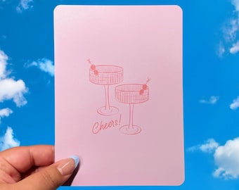 Cocktail Cheers Insert, Kindle Decor, Kindle Insert, Colorful Inserts, Paperwhite, Cardstock Insert, Kindle Accessories