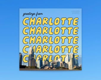 Charlotte, NC Skyline Sticker