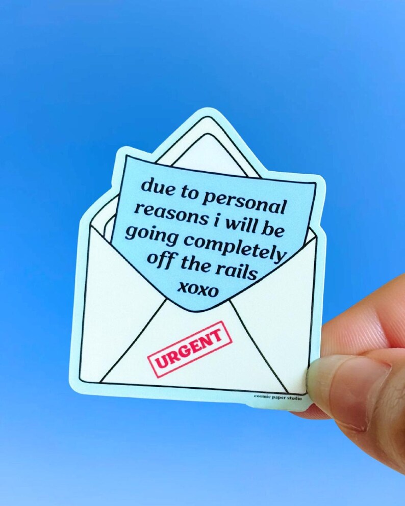 Going Completely off the Rails Sticker, Unhinged Sticker, Chaos Sticker ...