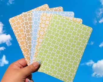 Checkered Flowers Kindle Inserts, Kindle Decor, Kindle Insert, Colorful Inserts, Paperwhite, Cardstock Insert, Multipack, Kindle Accessories