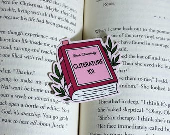 Cliterature 101 Sticker, Smut University, Spicy Book Reader, Bookish Sticker, Book Club, Romance Reader, Kindle Sticker