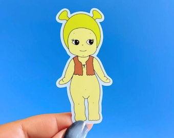 Ogre Angel Sticker, Junk Journal, Silly Stickers