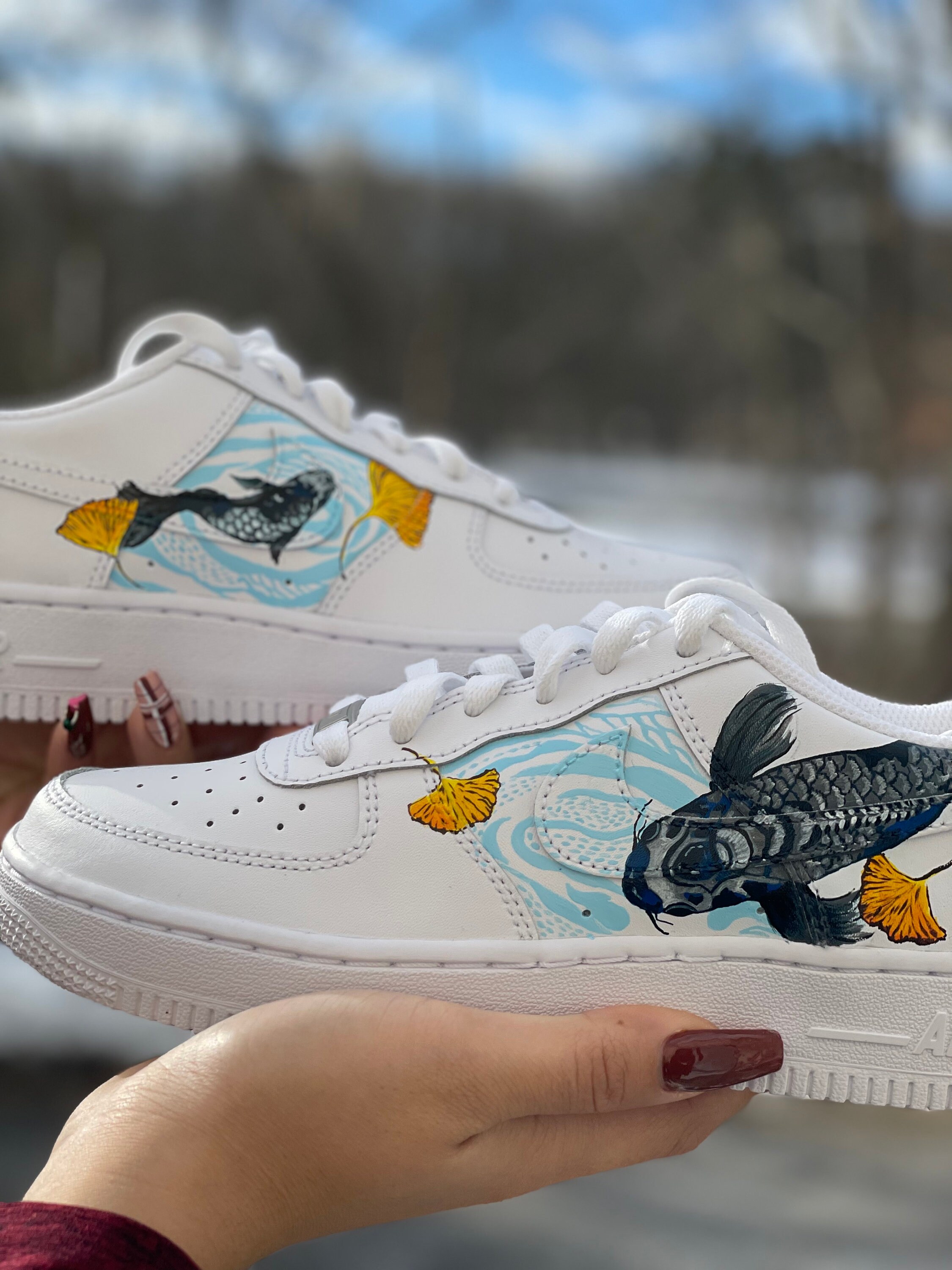 Koi Fish Custom Nike Air Forces | kumarindustriesagro.com