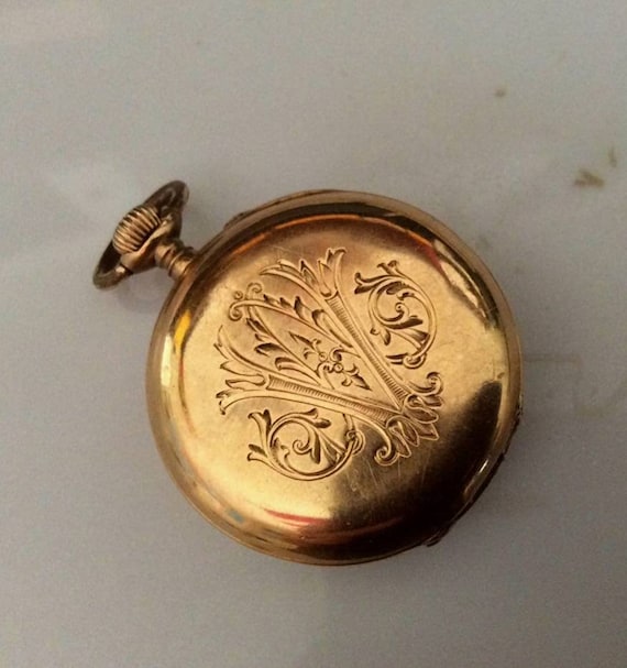 ANTIQUE 18k GOLD Swiss Pocket Masterpiece WATCH Rare … - Gem