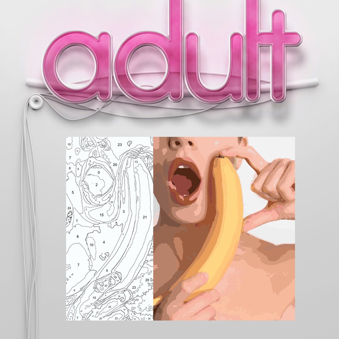 Adult Paint by Numbers Adult Coloring Page Sexy Paint by Number Etsy