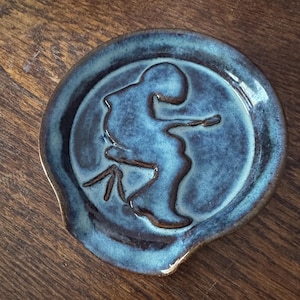 Custom WSP Mikey Houser Spoon Rest: Custom Glazed Stoneware Ring Dish or Ashtray. Made to order
