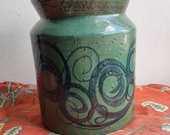 Vaso in ceramica d'arte norvegese Gravern Norsk Norvegia