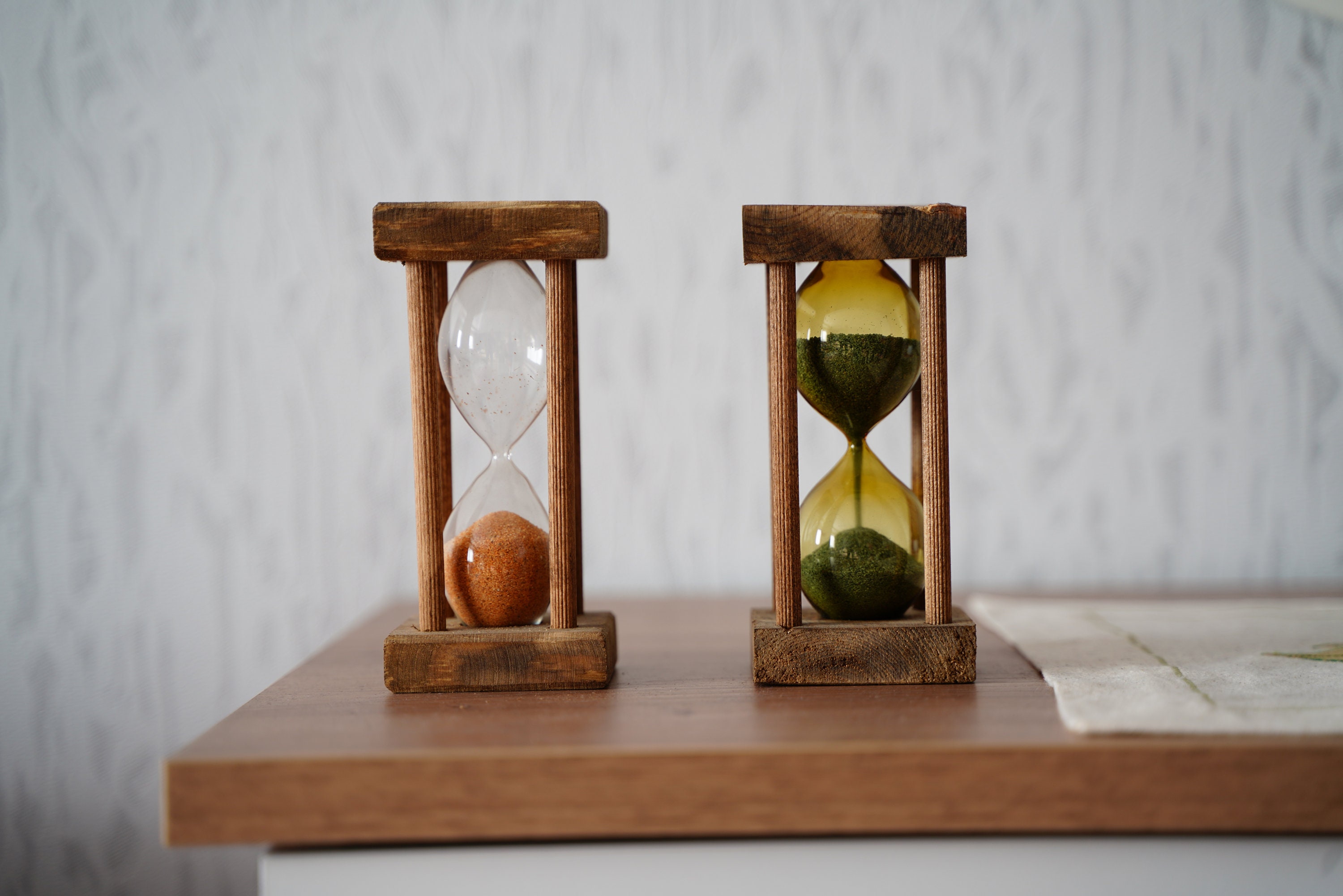 Handmade Wood Hourglass Sand Timer, Sand Clock, Aestetic Wooden