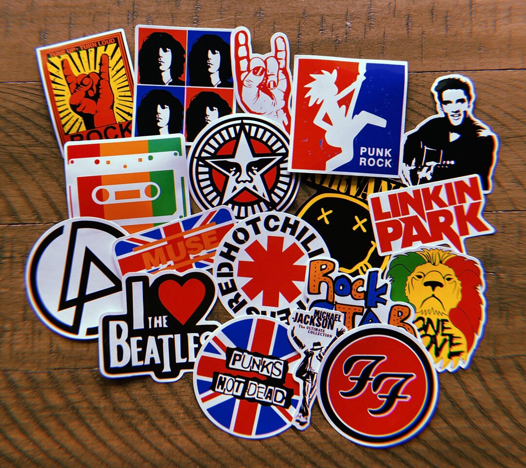 50 Old Band Sticker Packs Lincoln Park Red Hot Chili Peppers Beatles