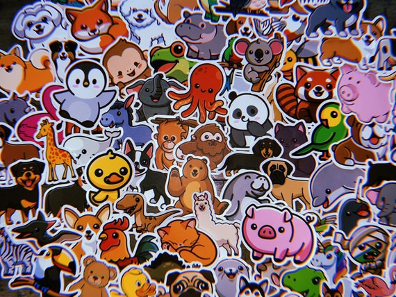 50 pcs Kawaii Cartoon Cat CuteTheme Stickers ,Vinyl Waterproof Stickers for  Water Bottle, Laptop, Scarpbook, Skateboards, Sticker Packs