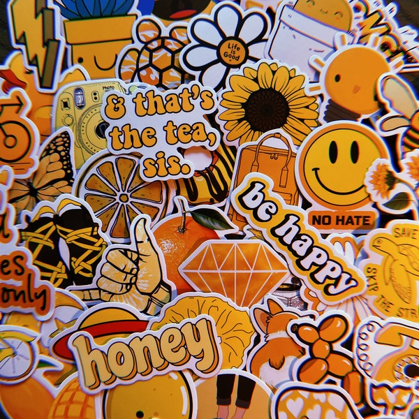 Yellow Stickers - Etsy