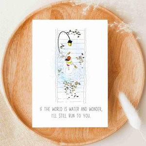 Carte de voeux, Chihiro de Spirited away, carte de fan d'anime, carte Ghibli, carte bien pensée, carte Studio Ghibli, cadeau pour, carte d'amour, carte d'art