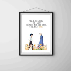 Anime, Art Print , Wall Decor, Wall Art, Art Gift , New Year , Housewarming Gift , Ghibli art , Howls Moving Castle, Christmas, Valentine’s