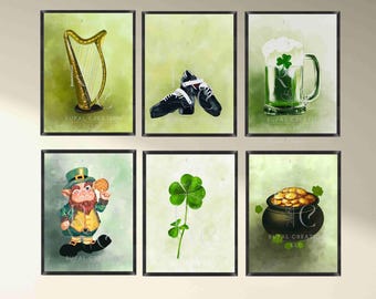St Patricks Day Wall Art | St Patrick&#39;s Day Printables | St. Patrick&#39;s Day Decor Green Home Decor | Instant Download | St Patricks Day Gift