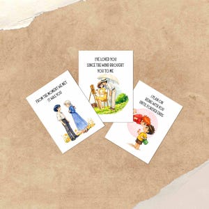 Tarjeta de felicitación inspirada en Ghibli / Regalo con ilustración de anime All Three