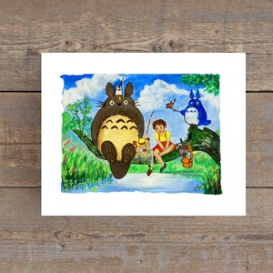 Paisaje anime, acuarela, impresión de arte, decoración de pared, arte de oficina, arte de pared, regalo de arte, año nuevo, impresión de regalo, regalo de inauguración de la casa, San Valentín