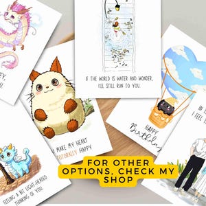 Studio Ghibli illustration Greetings card, Ghibli Card, Cards for any occasion for Anime and Ghibli studio film fans