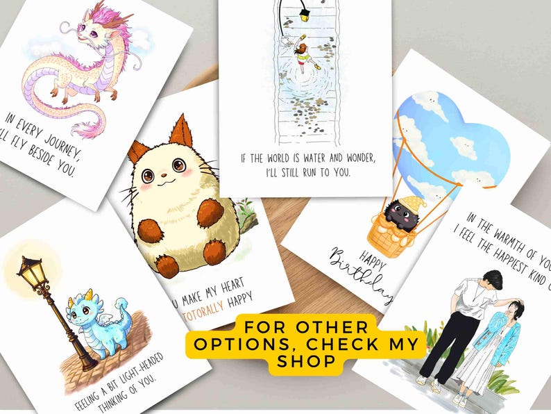 Studio Ghibli illustration Greetings card, Ghibli Card, Cards for any occasion for Anime and Ghibli studio film fans