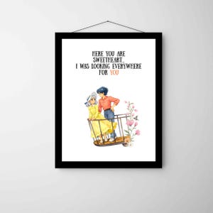 Das wandelnde Schloss Art Print, Ghibli Geschenk zum Valentinstag Bild 1