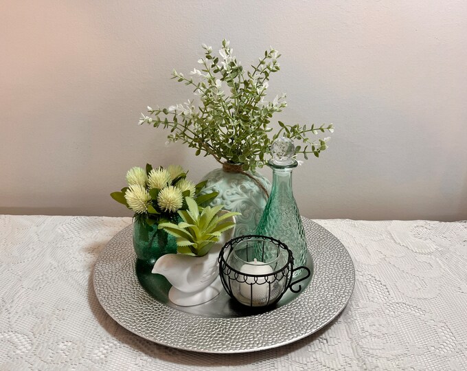 Trendy Centerpiece, Coffee Table Centerpiece, Floral Arrangement, Table