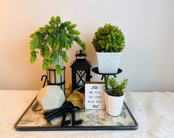 Modern Centerpiece, Black and White, Centerpieces, Kitchen Island ...